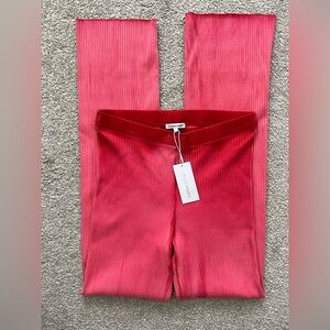 NWT Cotton Citizen Pink Ombre Ribbed Lounge Pants Size Large